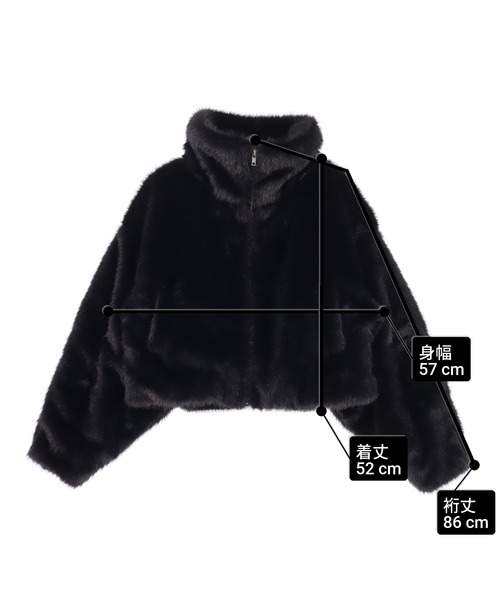 ANAP（アナップ）の「ハイネック フェイク ファー ブルゾン（ブルゾン・レディース・ピンク/グレー/ブラック・F）」の22枚目の写真