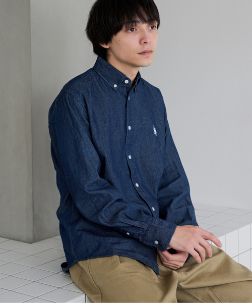 U.S. POLO ASSN.(ユーエスポロアッスン)の「【U.S. POLO ASSN.】ワンポイント ブロード 長袖 ボタンダウンシャツ(シャツ/ブラウス・メンズ・ホワイト/インディゴブルー/ネイビー/ブラック・L/M)」の18枚目の写真