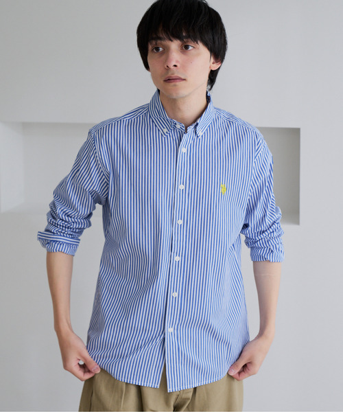 U.S. POLO ASSN.(ユーエスポロアッスン)の「【U.S. POLO ASSN.】ワンポイント ブロード 長袖 ボタンダウンシャツ(シャツ/ブラウス・メンズ・ホワイト/インディゴブルー/ネイビー/ブラック・L/M)」の10枚目の写真