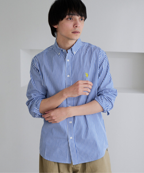 U.S. POLO ASSN.(ユーエスポロアッスン)の「【U.S. POLO ASSN.】ワンポイント ブロード 長袖 ボタンダウンシャツ(シャツ/ブラウス・メンズ・ホワイト/インディゴブルー/ネイビー/ブラック・L/M)」の12枚目の写真