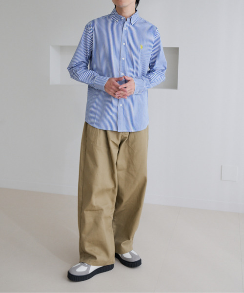 U.S. POLO ASSN.(ユーエスポロアッスン)の「【U.S. POLO ASSN.】ワンポイント ブロード 長袖 ボタンダウンシャツ(シャツ/ブラウス・メンズ・ホワイト/インディゴブルー/ネイビー/ブラック・L/M)」の6枚目の写真
