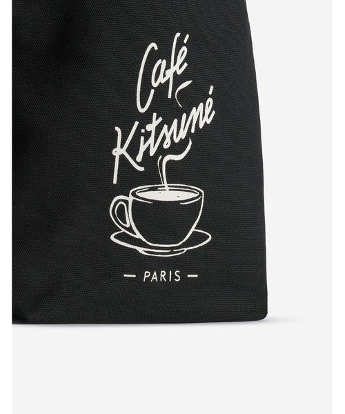 Maison Kitsune(メゾンキツネ)の「COFFEE CUP MINI TOTE(トートバッグ・メンズ・ブラック・U)」の5枚目の写真