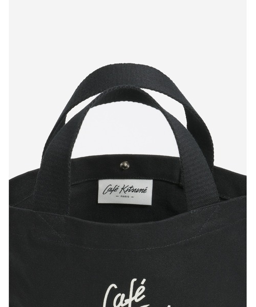 Maison Kitsune(メゾンキツネ)の「COFFEE CUP MINI TOTE(トートバッグ・メンズ・ブラック・U)」の4枚目の写真