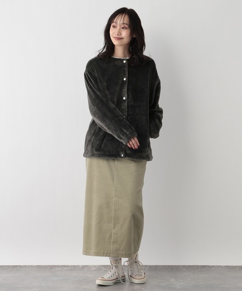 FOUND GOOD（ファウンドグッド）の「ノーカラーファーブルゾン（ブルゾン・レディース・ベージュ/グレー系8/ブラウン系5・S/M/L）」の16枚目の写真