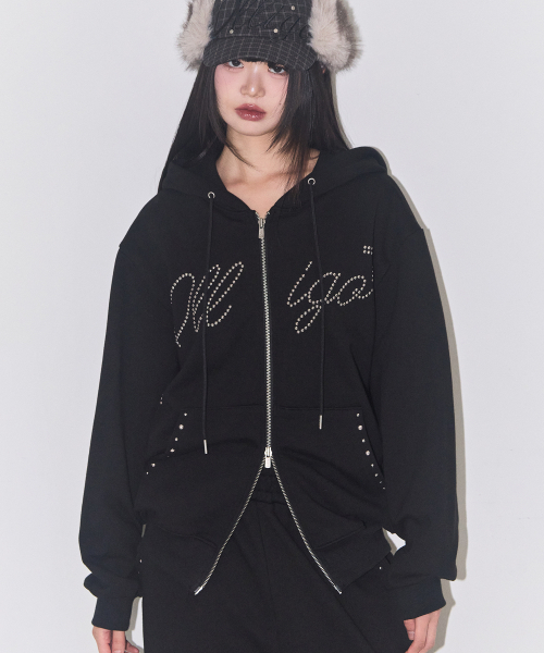 ILLIGO(イリゴ)の「クロスホットフィックスフードジップアップブラック(パーカー・レディース・その他・SMALL/MEDIUM)」の2枚目の写真
