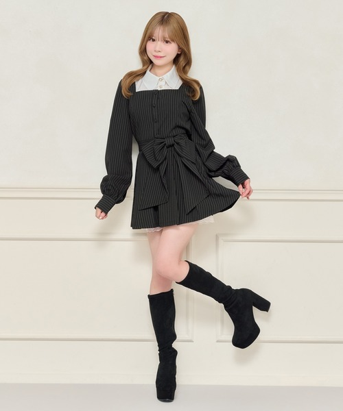 apres jour（アプレジュール）の「【セット着用可能】アソートレイヤード風トップス（シャツ/ブラウス・レディース・ブラック系その他2/ブラック/グレー系その他/ボルドー・X-LARGE/フリー）」の5枚目の写真