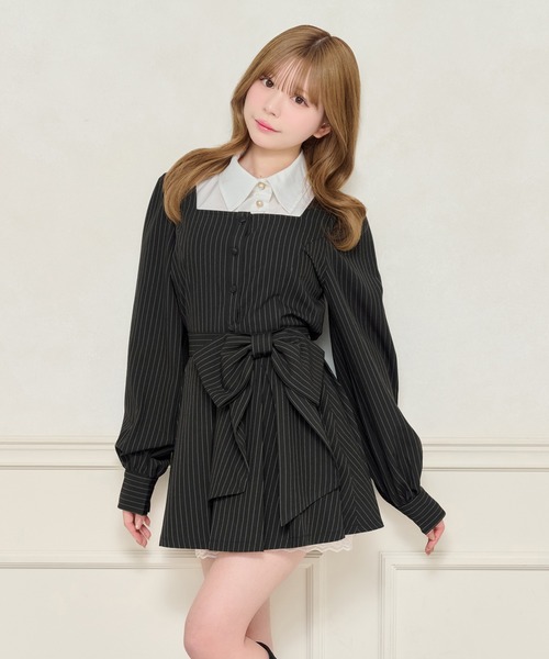 apres jour（アプレジュール）の「【セット着用可能】アソートレイヤード風トップス（シャツ/ブラウス・レディース・ブラック系その他2/ブラック/グレー系その他/ボルドー・X-LARGE/フリー）」の18枚目の写真