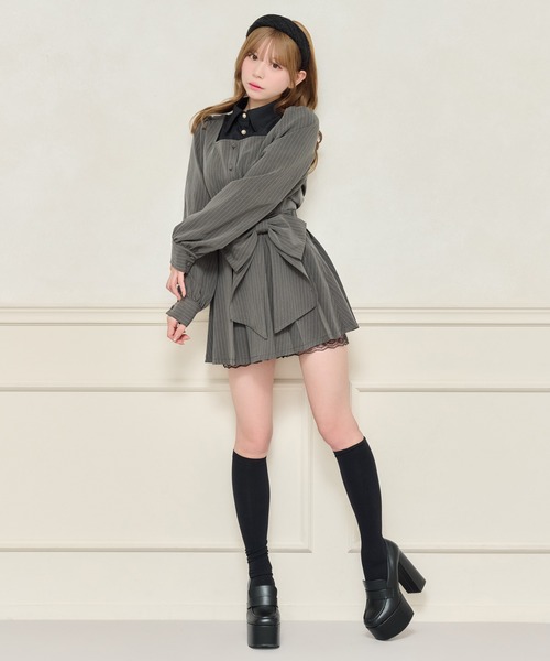 apres jour（アプレジュール）の「【セット着用可能】アソートレイヤード風トップス（シャツ/ブラウス・レディース・ブラック系その他2/ブラック/グレー系その他/ボルドー・X-LARGE/フリー）」の10枚目の写真