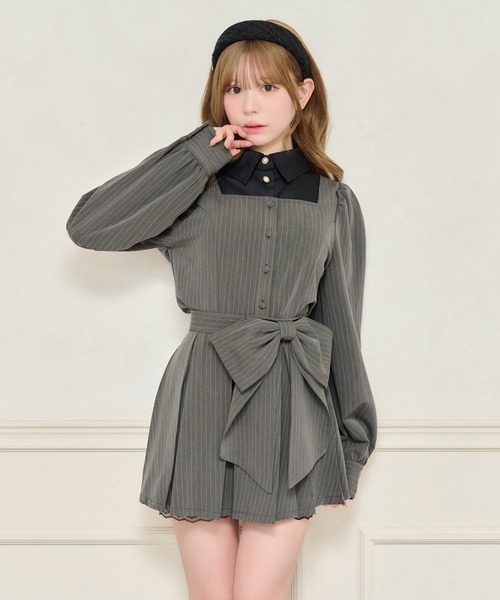 apres jour（アプレジュール）の「【セット着用可能】アソートレイヤード風トップス（シャツ/ブラウス・レディース・ブラック系その他2/ブラック/グレー系その他/ボルドー・X-LARGE/フリー）」の7枚目の写真