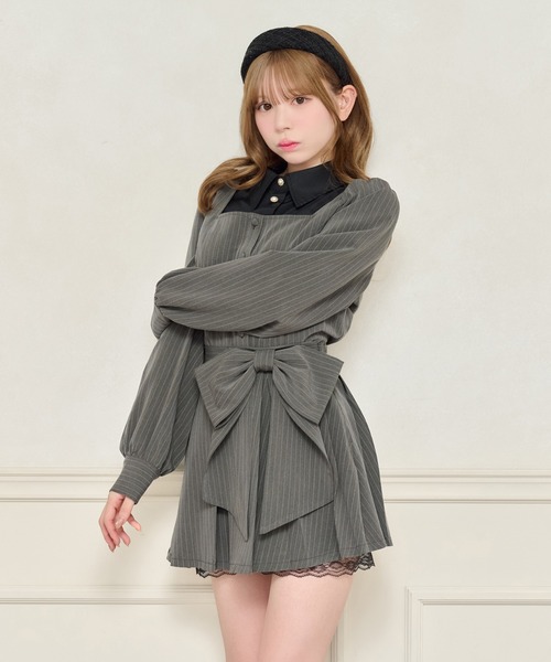 apres jour（アプレジュール）の「【セット着用可能】アソートレイヤード風トップス（シャツ/ブラウス・レディース・ブラック系その他2/ブラック/グレー系その他/ボルドー・X-LARGE/フリー）」の9枚目の写真