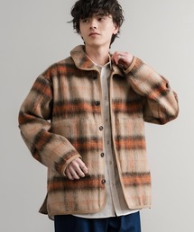 Audience（オーディエンス）の「Upscape Audience アップスケープオーディエンス 日本製 国産 ECOLANAシャギーチェックスタンドオーバージャケット AUD7340（ブルゾン）」