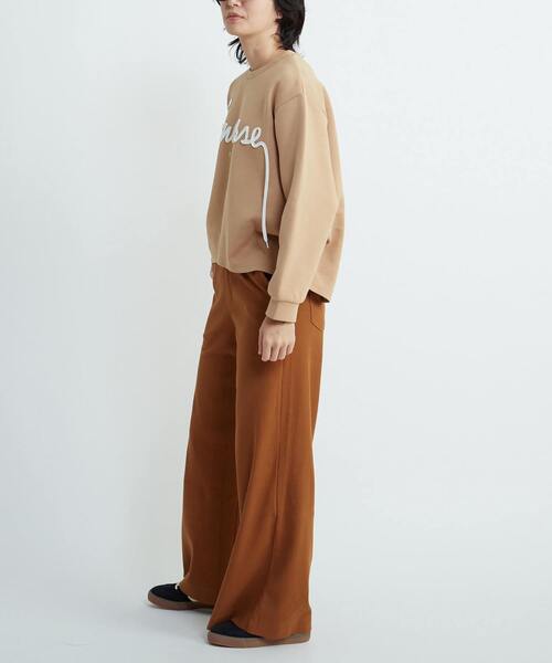 CONVERSE TOKYO（コンバーストウキョウ）の「SPINDLE LOGO TUCK SWEAT（スウェット・レディース・ベージュ/杢グレー/ブラック/ピンク・FREE）」の21枚目の写真