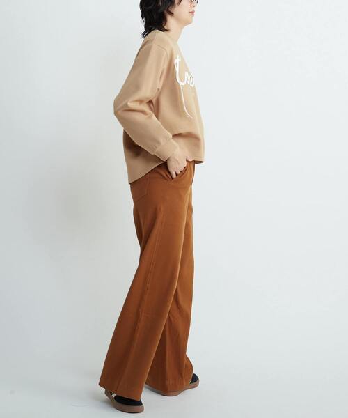 CONVERSE TOKYO（コンバーストウキョウ）の「SPINDLE LOGO TUCK SWEAT（スウェット・レディース・ベージュ/杢グレー/ブラック/ピンク・FREE）」の22枚目の写真