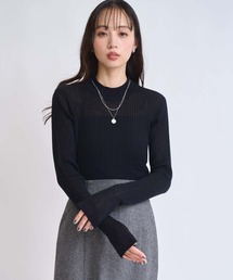 NOELA | モヘア混シアーリブニット(ニット/セーター)