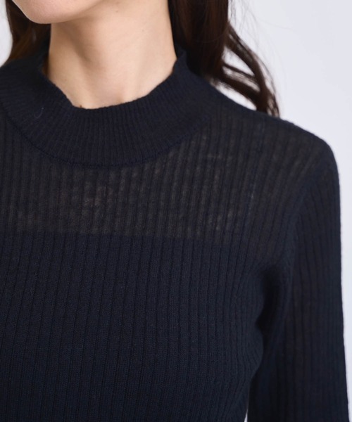 NOELA（ノエラ）の「モヘア混シアーリブニット（ニット/セーター・レディース・ピンク/グレー/オフホワイト/ブラック・フリー）」の12枚目の写真