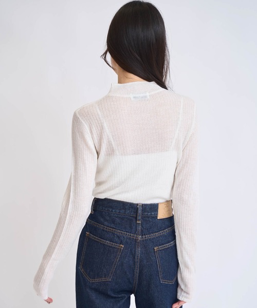 NOELA（ノエラ）の「モヘア混シアーリブニット（ニット/セーター・レディース・ピンク/グレー/オフホワイト/ブラック・フリー）」の17枚目の写真