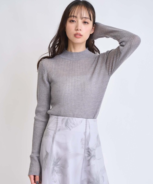NOELA（ノエラ）の「モヘア混シアーリブニット（ニット/セーター・レディース・ピンク/グレー/オフホワイト/ブラック・フリー）」の19枚目の写真