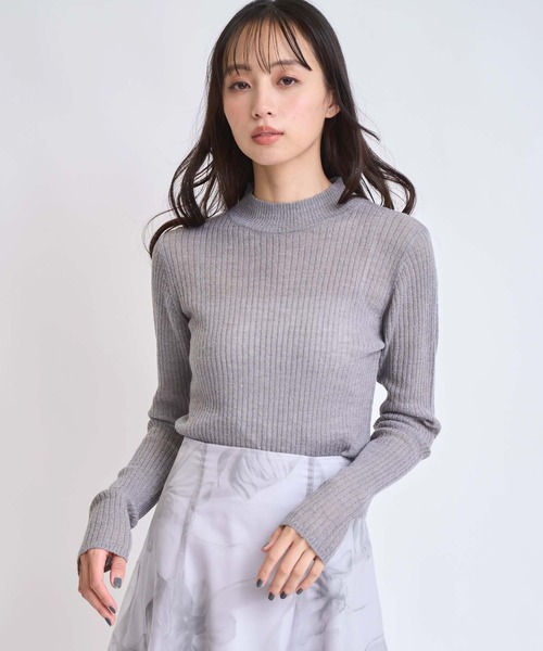 NOELA（ノエラ）の「モヘア混シアーリブニット（ニット/セーター・レディース・ピンク/グレー/オフホワイト/ブラック・フリー）」の20枚目の写真