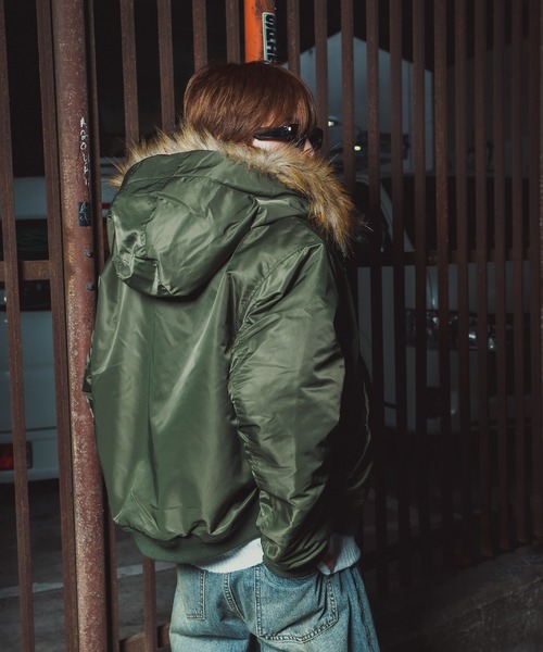 improves(インプローブス)の「ヘビーナイロン N-2B フライトジャケット(ミリタリージャケット・メンズ・ブラック/カーキ・SMALL/MEDIUM/LARGE/X-LARGE)」の12枚目の写真