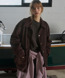 Vanves washed half jacket (wine)