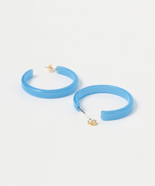 BEAMS BOY（ビームスボーイ）の「クリア フープ ピアス（ピアス（両耳用）・レディース・イエロー/ホワイト/ブルー・ONE SIZE）」の7枚目の写真