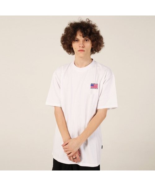 RESPECT(リスペクト)の「running usa athletic club tee (white)(Tシャツ/カットソー・メンズ・その他・MEDIUM/X-LARGE/LARGE)」の1枚目の写真