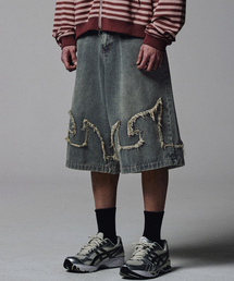 NOT4NERD(�m�b�g�t�H�[�i�[�h)��Flame Applique Bermuda Denim Shorts - Deep Blue(���̑��p���c)