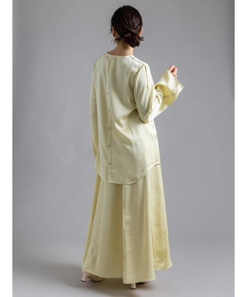 Te chichi（テチチ）の「【Atelier Bonheur】サテンバックボタンブラウス(セットアップ可)《2025winter catalog item》（シャツ/ブラウス・レディース・イエロー・F）」の7枚目の写真