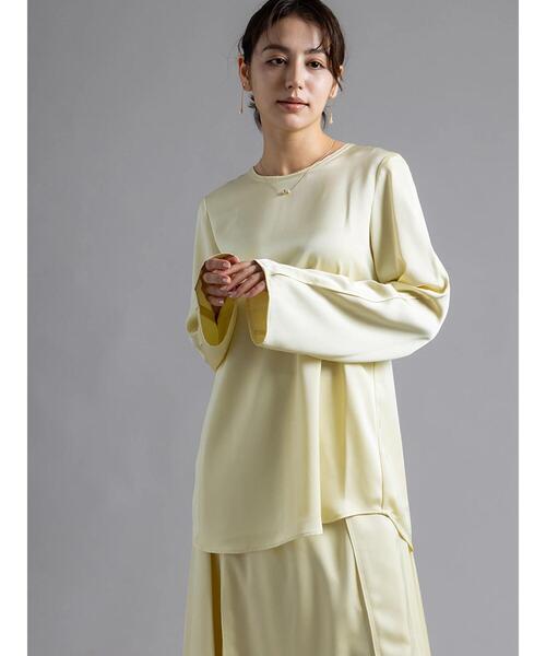Te chichi（テチチ）の「【Atelier Bonheur】サテンバックボタンブラウス(セットアップ可)《2025winter catalog item》（シャツ/ブラウス・レディース・イエロー・F）」の8枚目の写真