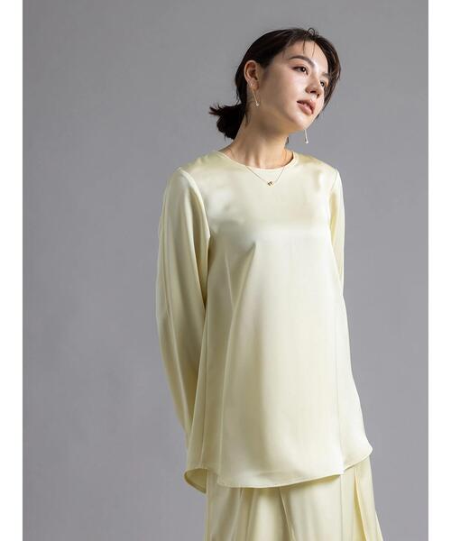 Te chichi（テチチ）の「【Atelier Bonheur】サテンバックボタンブラウス(セットアップ可)《2025winter catalog item》（シャツ/ブラウス・レディース・イエロー・F）」の9枚目の写真