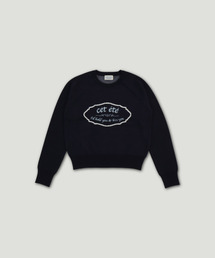 フランクサインボードカシミヤニット_インディゴ