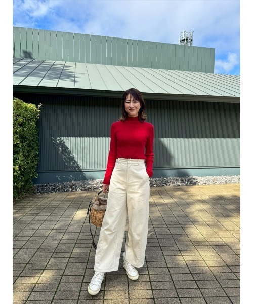 Day and Grade（デイアンドグレイド）の「【前田ゆかセレクト】シルバー釦ハイネックニット（ニット/セーター・レディース・レッド・FREE）」の11枚目の写真