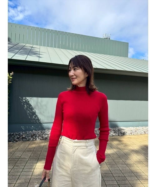 Day and Grade（デイアンドグレイド）の「【前田ゆかセレクト】シルバー釦ハイネックニット（ニット/セーター・レディース・レッド・FREE）」の12枚目の写真