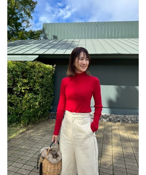 Day and Grade（デイアンドグレイド）の「【前田ゆかセレクト】シルバー釦ハイネックニット（ニット/セーター・レディース・レッド・FREE）」の15枚目の写真