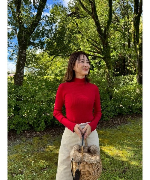 Day and Grade（デイアンドグレイド）の「【前田ゆかセレクト】シルバー釦ハイネックニット（ニット/セーター・レディース・レッド・FREE）」の16枚目の写真