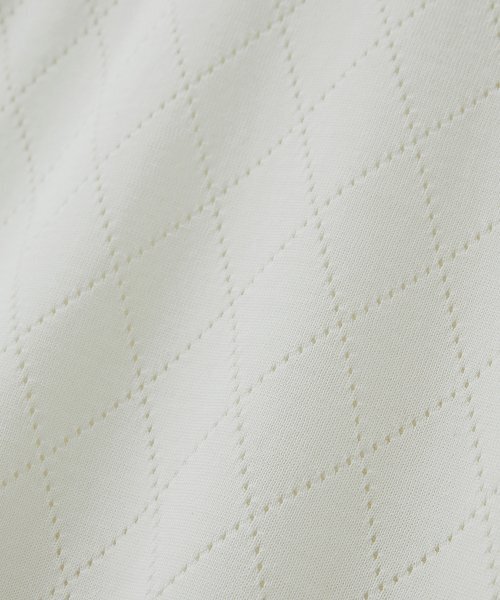 BLOND9(ブロンドナイン)の「コットンダイヤモンドオープンカラー半袖ニット_アイボリー(ニット/セーター・メンズ・アイボリー・LARGE/MEDIUM/X-LARGE/XX-LARGE)」の4枚目の写真