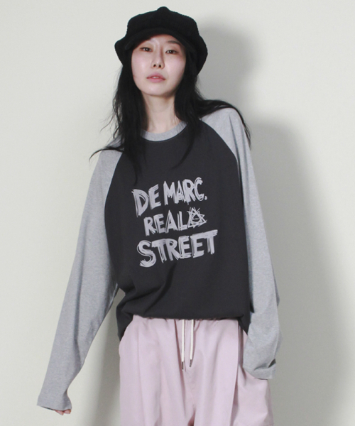 DEMARC(ドゥマーク)の「リアルストリートカラーミックスラグラン長袖Tシャツグレー&チャコール(Tシャツ/カットソー・レディース・その他・MEDIUM/LARGE)」の11枚目の写真