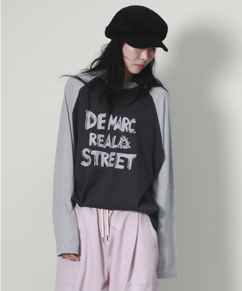 DEMARC(ドゥマーク)の「リアルストリートカラーミックスラグラン長袖Tシャツグレー&チャコール(Tシャツ/カットソー・レディース・その他・MEDIUM/LARGE)」の12枚目の写真