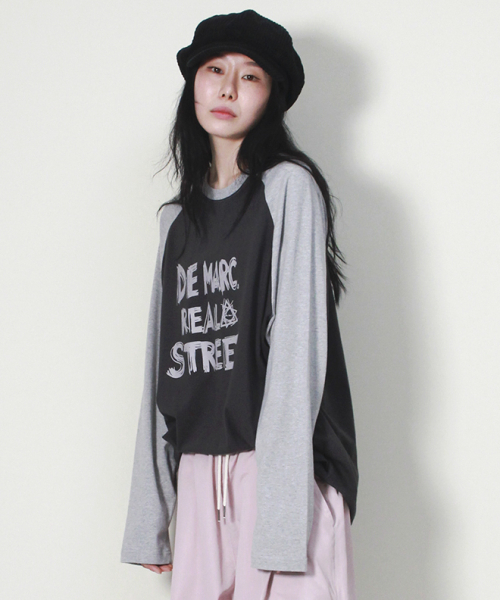 DEMARC(ドゥマーク)の「リアルストリートカラーミックスラグラン長袖Tシャツグレー&チャコール(Tシャツ/カットソー・レディース・その他・MEDIUM/LARGE)」の14枚目の写真