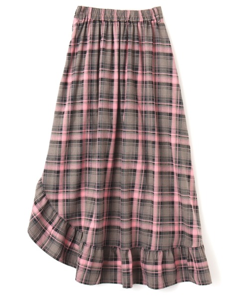 atmos pink（アトモスピンク）の「atmos pink Asymmetry Check Skirt / アトモス ピンク アシンメトリー チェック スカート（スカート・レディース・ブラック/ピンク・FREE）」の10枚目の写真