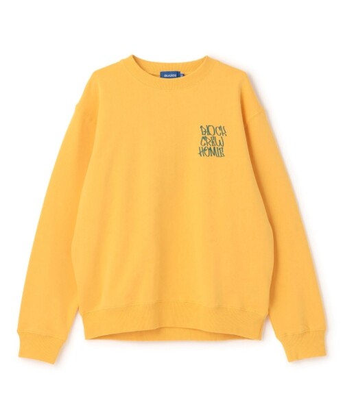 GLAZOS(グラソス)の「グラフィティ バックプリントロゴ 裏毛トレーナー(スウェット・キッズ・イエロー/ネイビー/ライトブルー・150cm/160cm/170cm)」の4枚目の写真