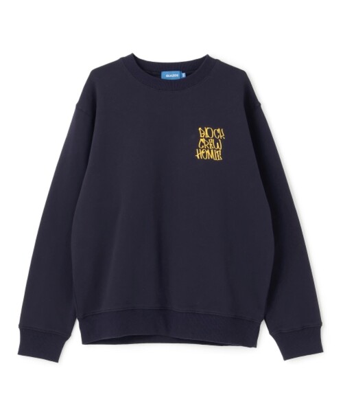 GLAZOS(グラソス)の「グラフィティ バックプリントロゴ 裏毛トレーナー(スウェット・キッズ・イエロー/ネイビー/ライトブルー・150cm/160cm/170cm)」の5枚目の写真