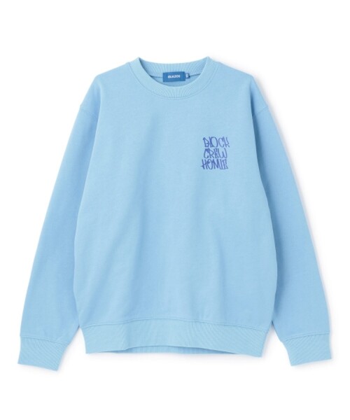 GLAZOS(グラソス)の「グラフィティ バックプリントロゴ 裏毛トレーナー(スウェット・キッズ・イエロー/ネイビー/ライトブルー・150cm/160cm/170cm)」の6枚目の写真