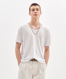 GOZER（ゴーザー）の「UNDER HALF T-SHIRT_WHITE（Tシャツ/カットソー）」