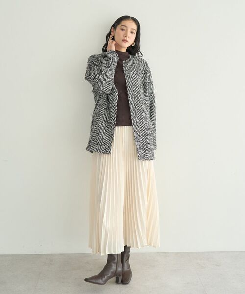 YECCA VECCA（イェッカヴェッカ）の「サテンプリーツスカート（スカート・レディース・ブラウン/アイボリー/ブラック/ブルー系その他7・FREE）」の19枚目の写真