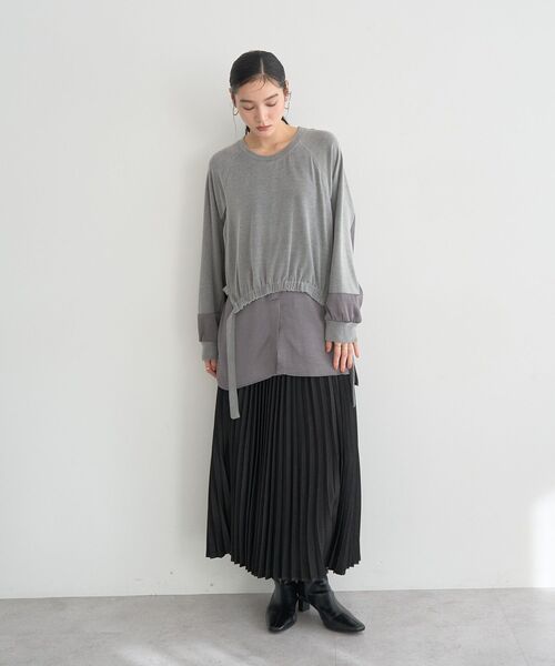 YECCA VECCA（イェッカヴェッカ）の「サテンプリーツスカート（スカート・レディース・ブラウン/アイボリー/ブラック/ブルー系その他7・FREE）」の22枚目の写真