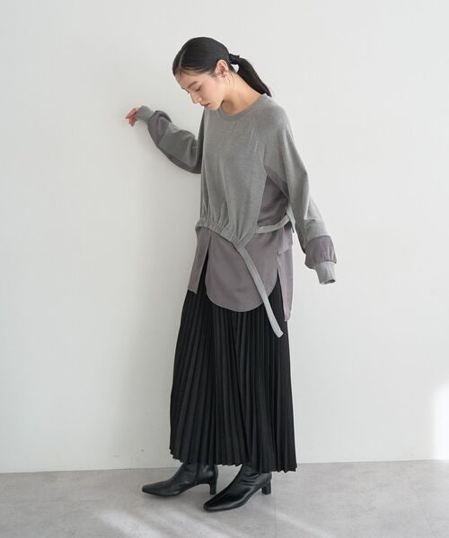 YECCA VECCA（イェッカヴェッカ）の「サテンプリーツスカート（スカート・レディース・ブラウン/アイボリー/ブラック/ブルー系その他7・FREE）」の20枚目の写真