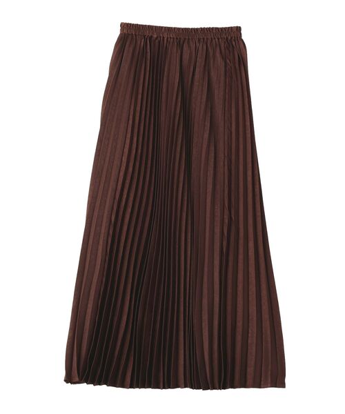 YECCA VECCA（イェッカヴェッカ）の「サテンプリーツスカート（スカート・レディース・ブラウン/アイボリー/ブラック/ブルー系その他7・FREE）」の10枚目の写真
