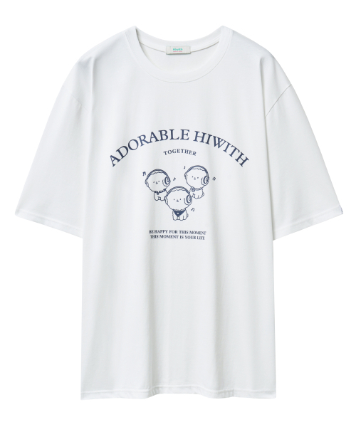 HIWITH(ハイウィーズ)の「ミュージッククーリング半袖Tシャツ_ホワイト(Tシャツ/カットソー・レディース・ホワイト・FREE)」の1枚目の写真