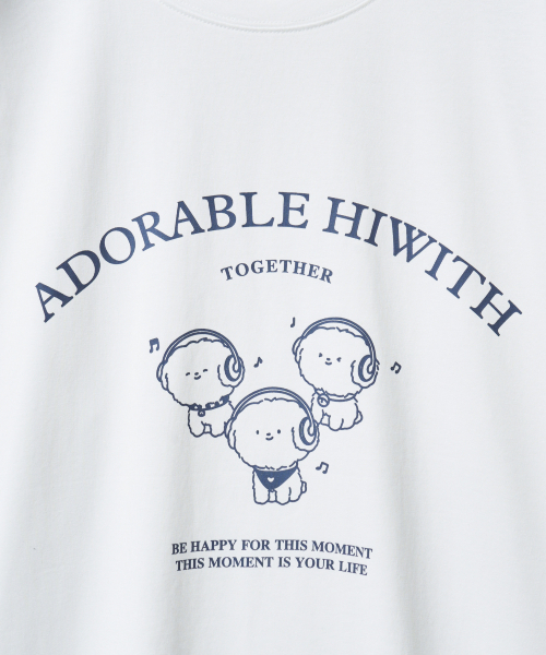 HIWITH(ハイウィーズ)の「ミュージッククーリング半袖Tシャツ_ホワイト(Tシャツ/カットソー・レディース・ホワイト・FREE)」の3枚目の写真